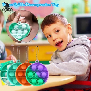 nuevo mini impulso pops sensorial burbuja juguete llavero autismo squishy alivio del estrés juguetes para niños adultos divertido alivio pop-it fidget juguetes (5)