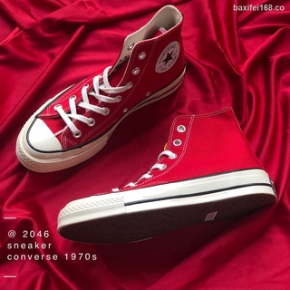 Converse 1970 Navidad Rojo Alto Para Ayudar Bajo Lona Zapatos De Los Hombres De Las Mujeres