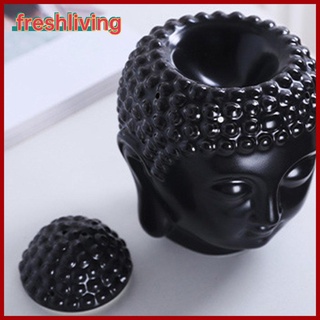 【freshliving】Aromatherapy Buddha Head Stove Band Handle Ceramic Candle Aroma Diffuser (6)
