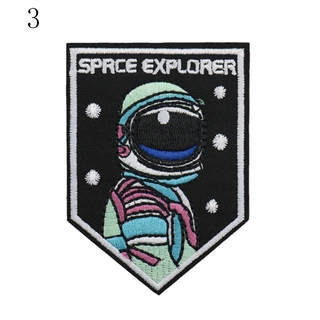 parche de tela bordado astronauta espacial piloto pegatina para tela denim pantalones decoración vestido agujero de reparación (3)