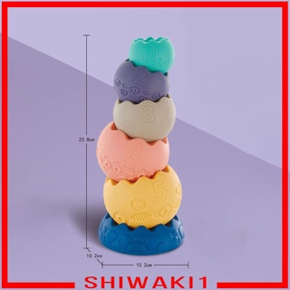 [SHIWAKI1] Anillos de apilamiento suaves juguetes bloques torre aprendizaje juguetes educativos