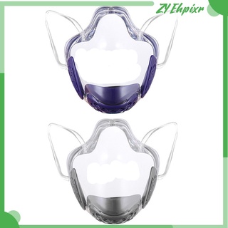 2 máscaras transparentes para la cara, protección facial, reutilizable