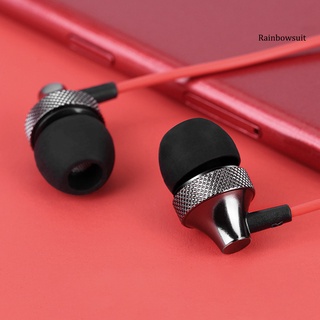 RB- Universal 3.5mm Wired Metal Heavy Bass In-ear Earphone with Mic for PC/Phone