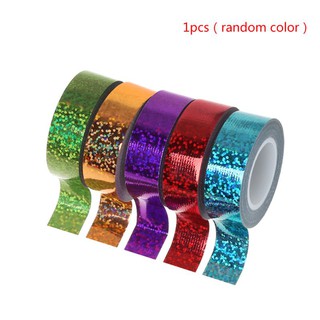 Cinta De gimnasio Rítmica decoración Holográfica anillo De brillo accesorio De 15mm X 5m cinta Diy cinta adhesiva