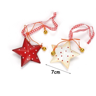 decoraciones navideñas para el hogar vintage metal navidad estrella con campana de oro pequeño árbol decoración adorno hecho a (7)