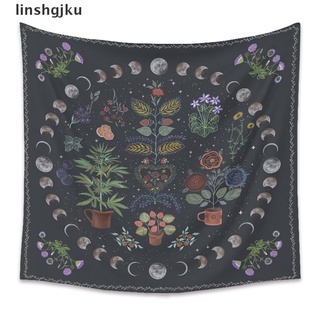 [linshgjku] tapiz en fase lunar para colgar en la pared botánico floral floral tapiz flor [caliente]