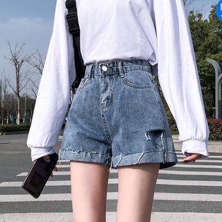 2020 verano de las mujeres arrancó pantalones cortos de mezclilla pantalones cortos con bolsillos de las mujeres de apertura de la pierna de cintura alta casual pantalones cortos de mezclilla pantalones vaqueros cortos