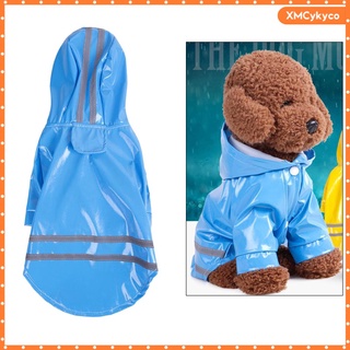Outdoor Puppy Pet Leisure Raincoat with Hood Waterproof Jackets PU Reflective Coat Dog Winter Warm Clothes for Puppy Apparel Clothes Supplies S-XL (6)