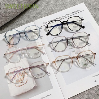 Sweetjohn ultraligero gafas de ordenador de moda transparente lente gafas de lectura gafas ópticas gafas de gran marco degradado transparente fresco para hombres Anti-azul luz