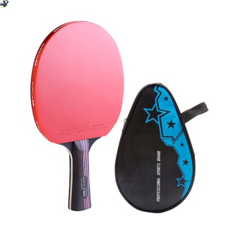 Ll Pingpong Paddle raqueta de tenis de mesa Bat fibra de carbono goma para entrenamiento deportes