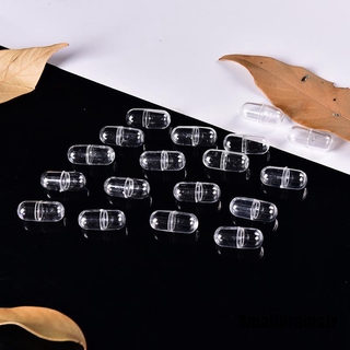 Pequeñas 20 pzs 0# Cápsulas transparentes de Gelatina vacías de color Transparente gorras de Gel Vogue nuevo brillante