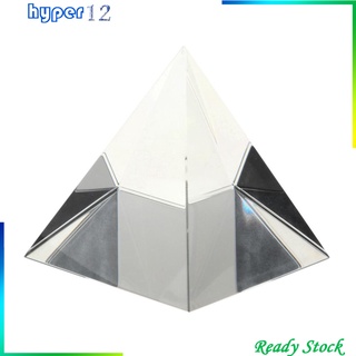 Prisma de 90 mm de pirámide de cristal cuadrangular artesanía estatua óptica DIY ciencia (5)