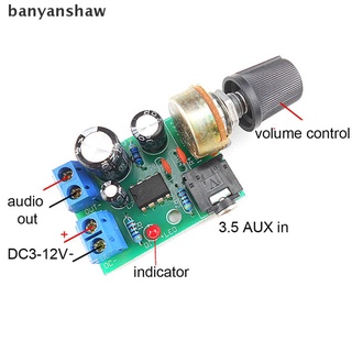 DC banyanshaw lm386 - placa amplificadora de audio (10 w, mono, 3,5 mm, cc, 3-12 v, control de volumen co)