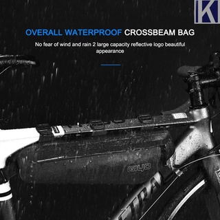 (Keepdreaming) bolsa de bicicleta triángulo frontal bolsa bolsa impermeable ciclismo Top tubo sillín bolsas caso