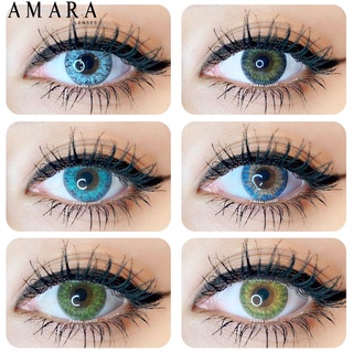 AMARA lente 1 par 3 tonos lentes de contacto de Color anual desechables lentes de contacto cosméticos Color de ojos