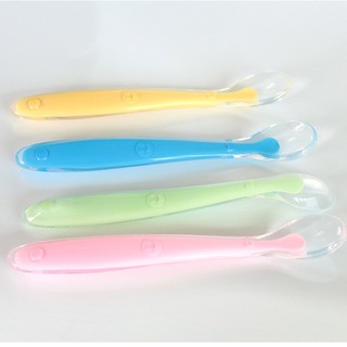 cuchara de alimentación de silicona suave para bebés/cuchara de alimentación suave para aprendizaje/cuchara de alimentación suave para niños