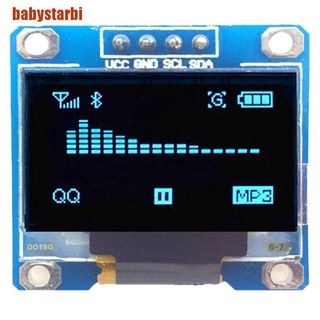 [babystarbi] 128*64 0.96" i2c iic serie azul oled lcd módulo de pantalla led para arduino