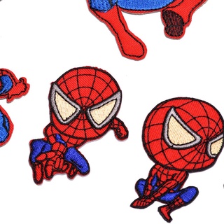 MXMIO Hot Transfers Spiderman Parches Planchado Bordado Tela Pegatinas Ropa Superhéroes Cumpleaños Anime Dibujos Animados Parche Pegatina DIY Costura Insignia (7)