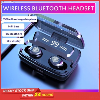 [auricular] 2000mah bluetooth 5.0 true inalámbrico auriculares deportivos estéreo auriculares impermeables