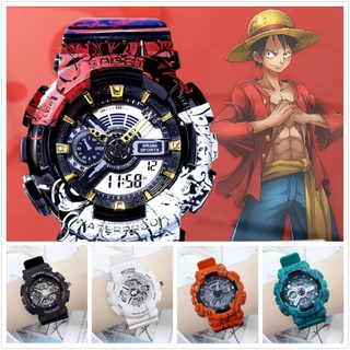 Reloj Digital Impermeable Luminoso Electrónico Mujeres Hombres One Piece Anime Deportes Pulsera Relojes Estilo japonés Alta calidad con correa Accesorios de moda Relojes