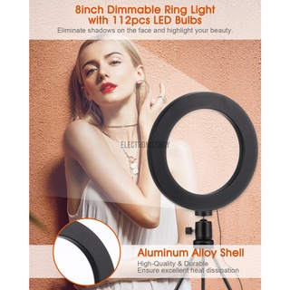 8" trípode soporte Selfie anillo de luz 10 RGB+Brightness maquillaje transmisión en vivo electrónica de escritorio comprar