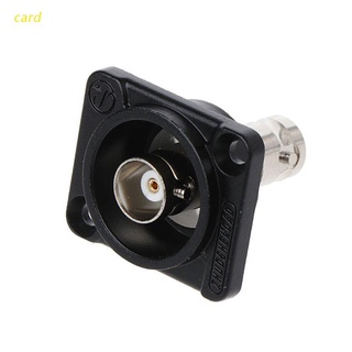 card D-Type Double BNC Plug Connector Chassis Panel Mount Adapter Audio Monitoring Parts