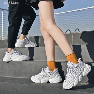 Increase couple shoes Korean version of one male and one female old shoes female ins trendy white shoes men s shoes student sports shoes men