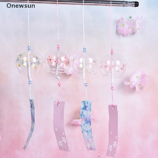 [Onewsun] 1 pza campanas de viento de vidrio colgantes/campanas de viento/decoraciones para el hogar/Sakura patrón venta caliente