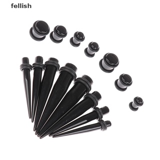 [Fellish] 36Pcs Ear Gauge Taper and Plug Stretching Kit Ear Flesh Tunnel Expansion 14G-00G 436CO