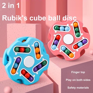 Juguete giratorio de frijol mágico de doble cara jugable Circular pequeñas cuentas de descompresión bola Fidget Spinner juguetes para niños