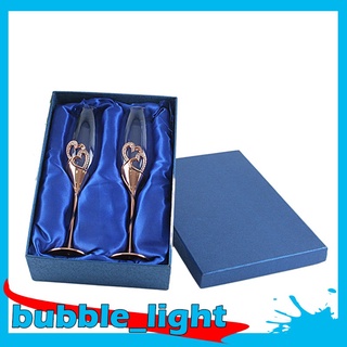 (cinta Estrellas) set De 2 Flautas De Champagne con forma De corazón creativo copas De lentes/vasos De boda regalos/juego De regalo Para compromiso boda