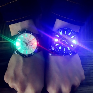 Lbc reloj de pulsera LED luminoso con correa de silicona luminosa para hombres/mujeres/estudiantes