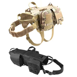 st táctico perro entrenamiento chaleco arnés desmontable bolsas militares k9 arnés grande perro equipo de entrenamiento
