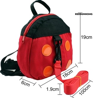 red ladybug bebé niño niño niño guardián caminar arnés de seguridad mochila correa bolsa (8)