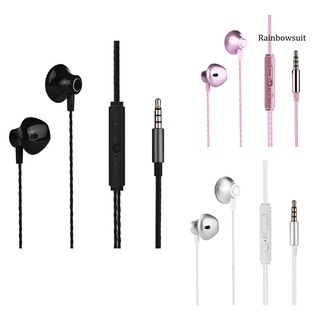 RB- Universal 3.5mm Heavy Bass Wired In-ear Sport Earphone for Phone with Microphone