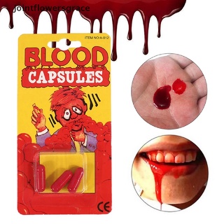 jgco 6 pzs pastillas de sangre falsas de halloween cápsulas rojas cosplay horror sangrado divertido props grace