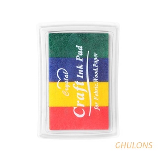 ghulons craft rainbow finger ink pads sellos partner diy multicolor craft stamp pads para niños lavable sistema de 4 colores