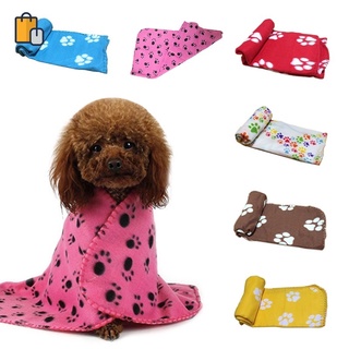 Manta para mascotas de lujo cálido suave de lana para mascotas, mantas de cama, almohadilla con estampado de pata, 60 x 70 cm, JP3