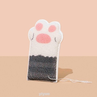 Casa lindo de dibujos animados elástico accesorios colgantes gato pata de la suciedad eliminación hidrofílica bebé baño esponja