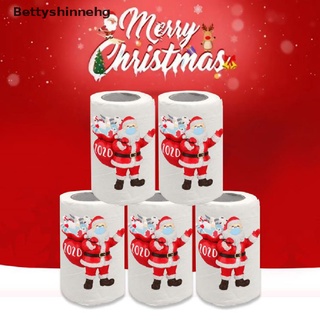 bhg> 100 unids/rollo servilleta de navidad santa claus árbol copo de nieve servilleta de papel decoración de mesa bien