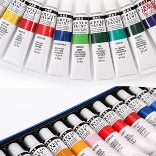 24 colores de pintura acrílica dibujo pigmento tubo de pintura al óleo para artistas principiantes adultos estudiantes dibujo pintura Graffiti suministros de arte (8)