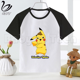 chico camisas pokemon go pikachu t-shirt niños niño camiseta moda o-cuello niños manga corta camisetas impresión ropa de niños