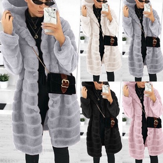 [EXQUIS]Womens Faux-Fur' Gilet Long Sleeve Waistcoat Body Warmer Jacket Coat Outwear