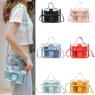 Bolso De hombro cuadrado para mujer con diseño De mano para mujer/Transparente/De Pvc/color Pastel/pequeño/multicolor