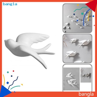Bangla* European Style Wall Miniatures 3D Hanging Birds Ornaments Removable for Living Room