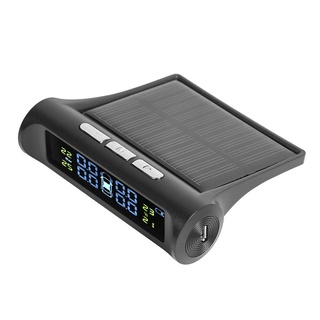 solar lcd coche tpms alarma de voz auto sistema de monitoreo de neumáticos con 4 sensores