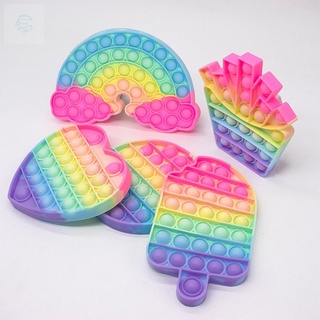 esa [entrega rápida] popit fidget juguete macaron rainbow push burbuja popi aldult niños anti-estrés alivio del estrés juguetes pop it (1)