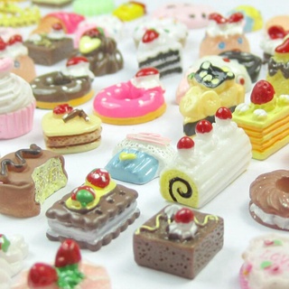 [sabaya] 10 piezas realistas mini comida galleta donut modelo diy joyería accesorio decorativo (4)