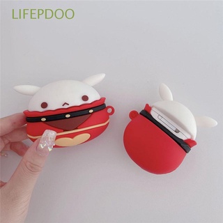 LIFEPDOO Cute Case Cover Accessory Protective Genshin Impact Silicone Earphone Cartoon Protector Klee Ganyu Keqing Bomb Dango