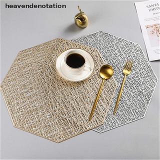 [heavendenotation] manteles octogonales huecos antideslizantes mesa de comedor posavasos decoración de mesa de hogar